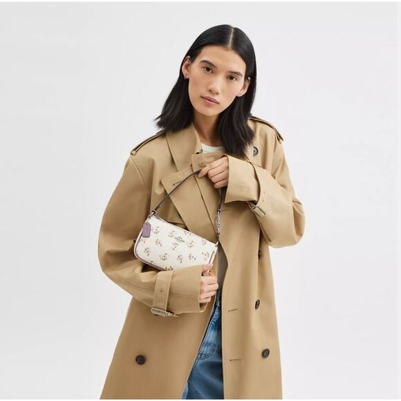 NWT Coach CAL24 Nolita 19 Chalkl Mu Floral P Signature Canvas Shoulder Bag - Picture 7 of 8